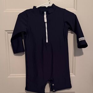 Kids Navy Rashguard with Zipper